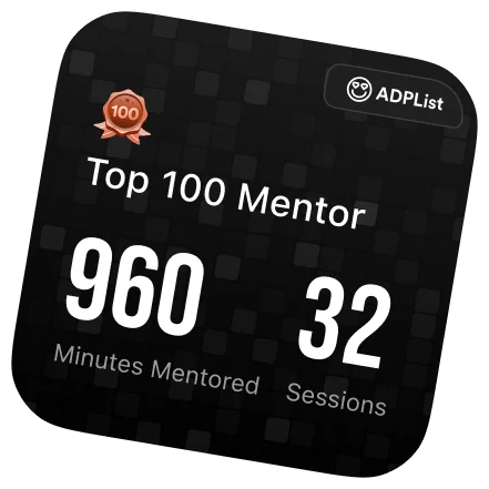 ADPList Top 100 Mentor